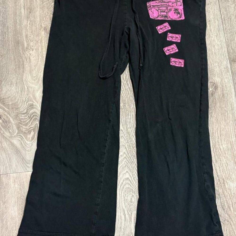vintage y2k 2000s, low rise Blest black sweatpants